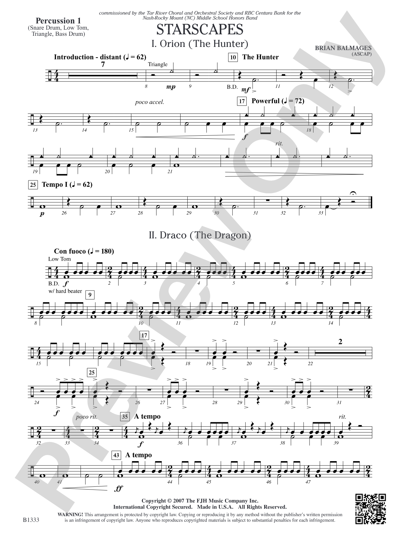 Starscapes: Percussion 1