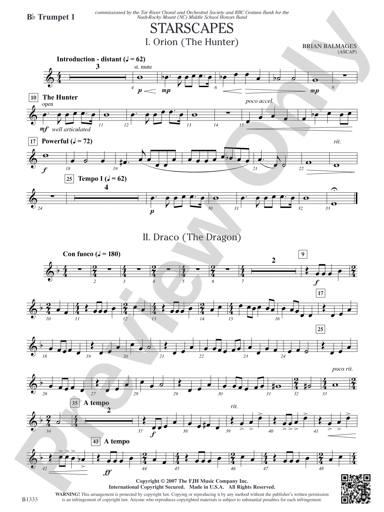 Starscapes: B-flat Trumpet 1