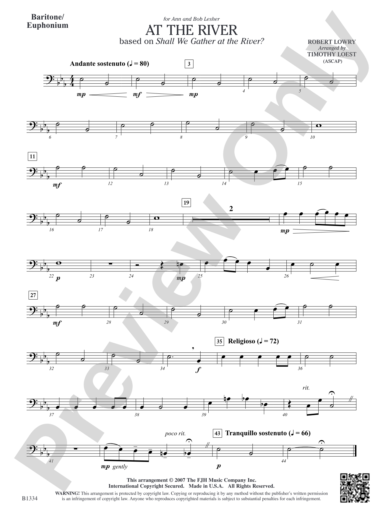 At the River: Baritone/Euphonium
