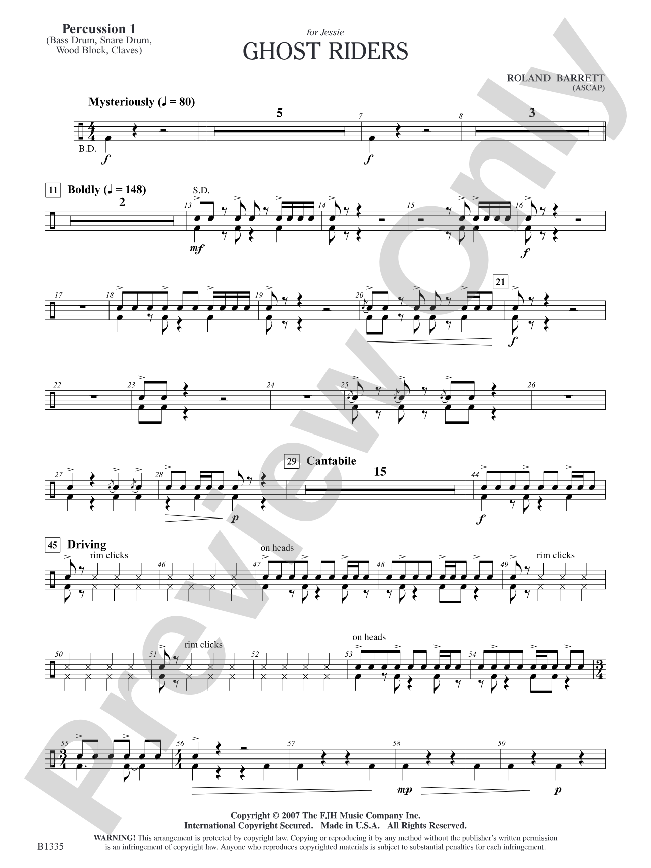 Ghost Riders: Percussion 1