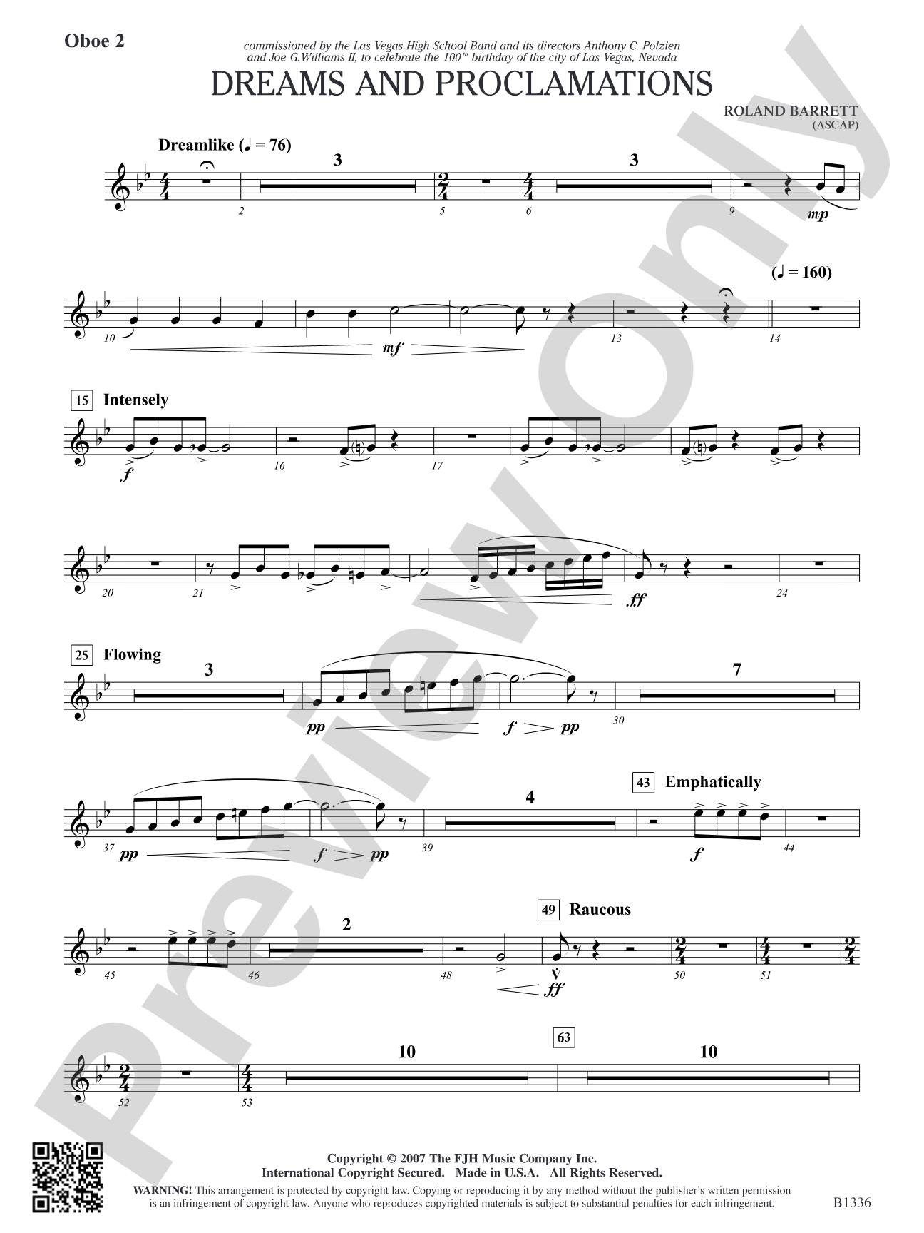 Dreams and Proclamations: Oboe 2