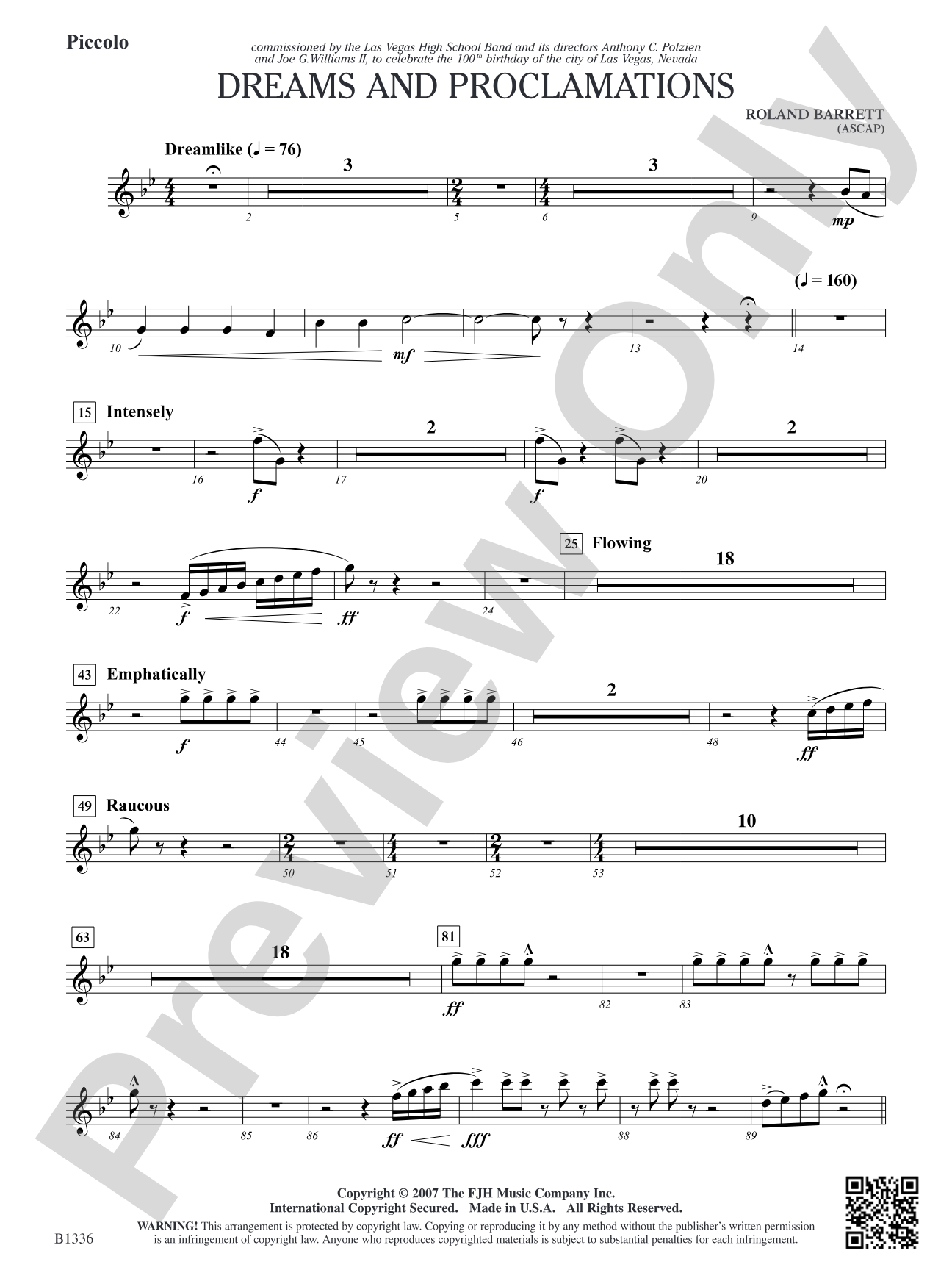 Dreams and Proclamations: Piccolo