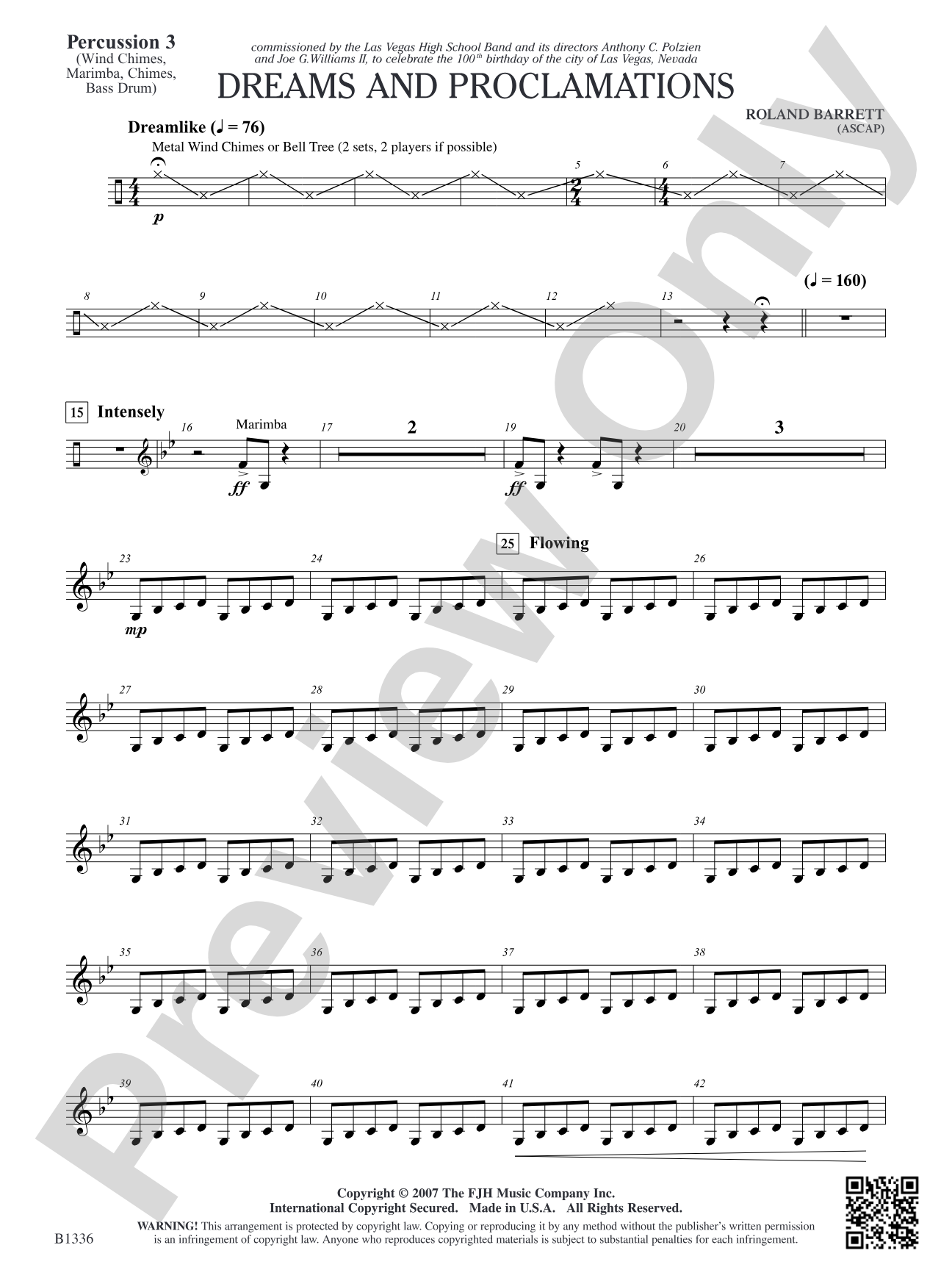 Dreams and Proclamations: Percussion 3