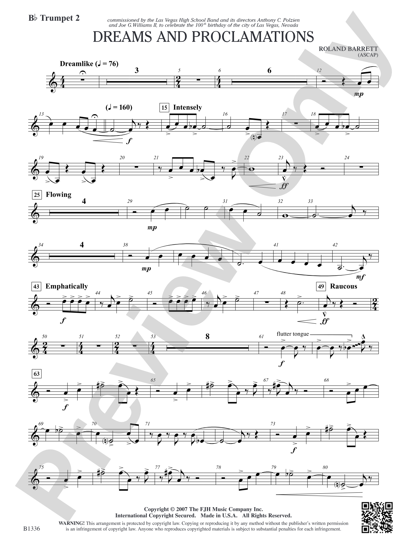 Dreams and Proclamations: B-flat Trumpet 2