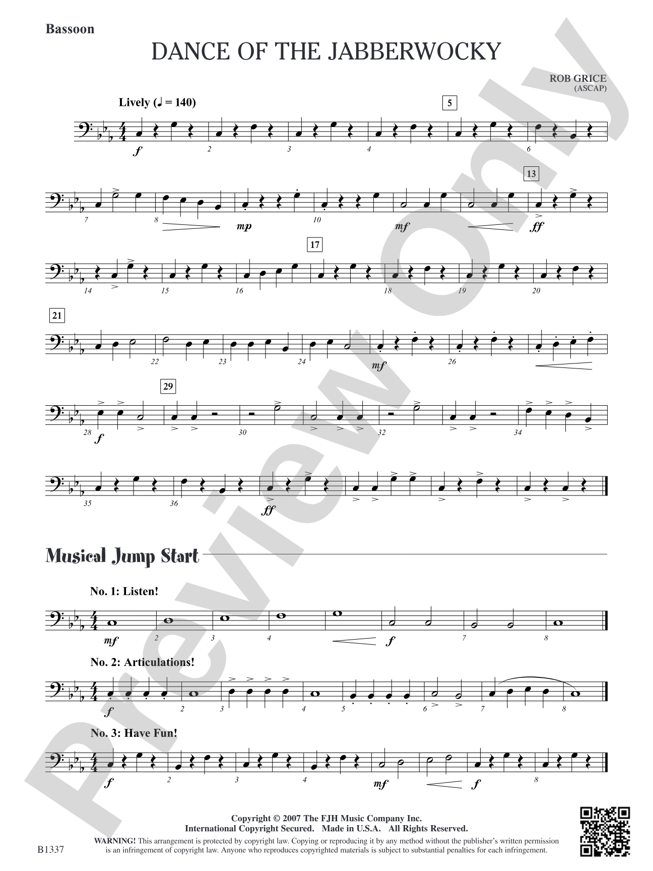 Dance of the Jabberwocky: Bassoon