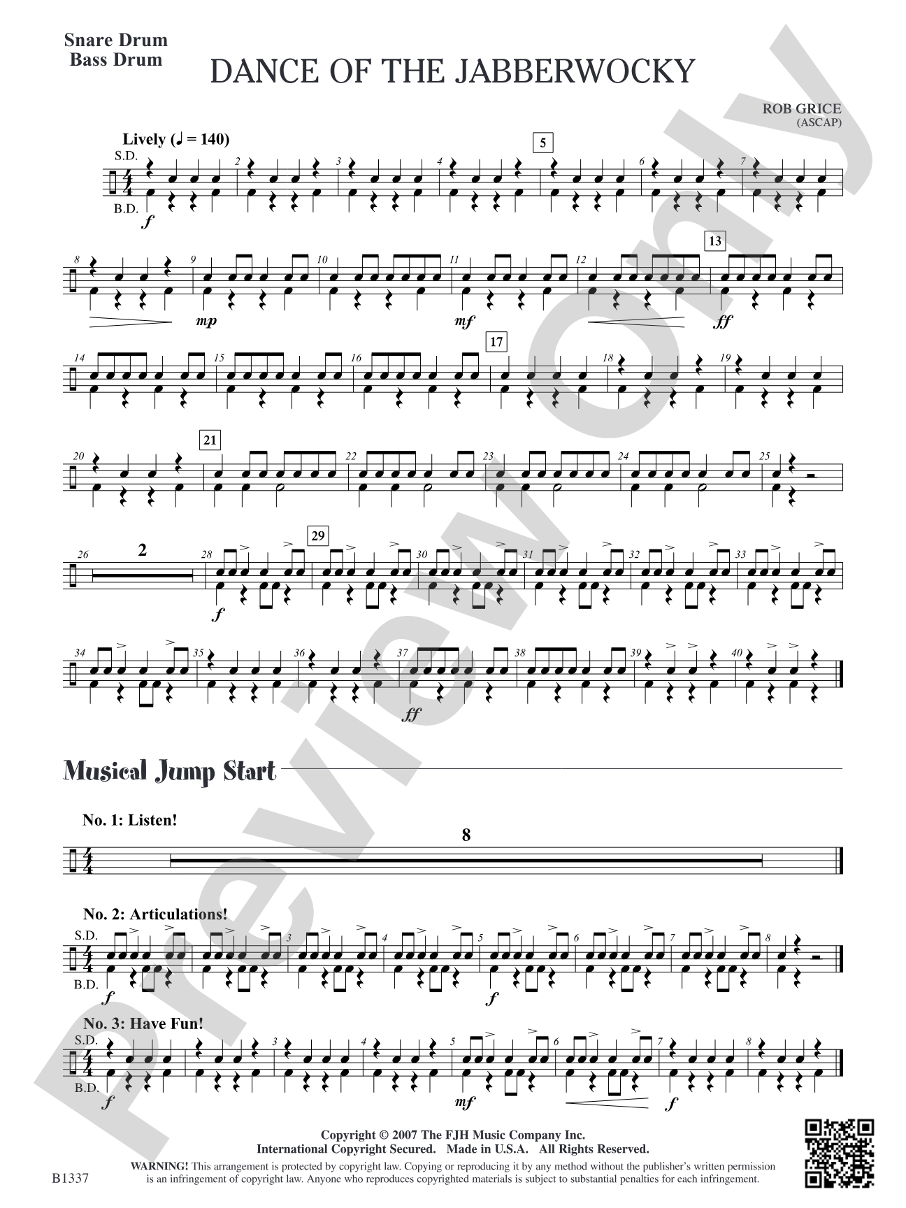 Dance of the Jabberwocky: Snare Drum