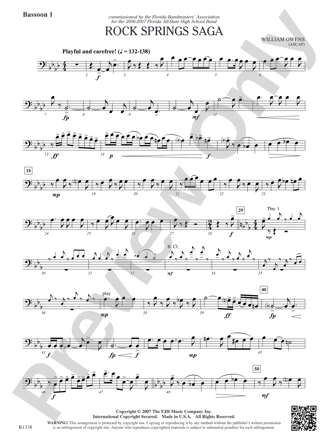 Rock Springs Saga: Bassoon 1
