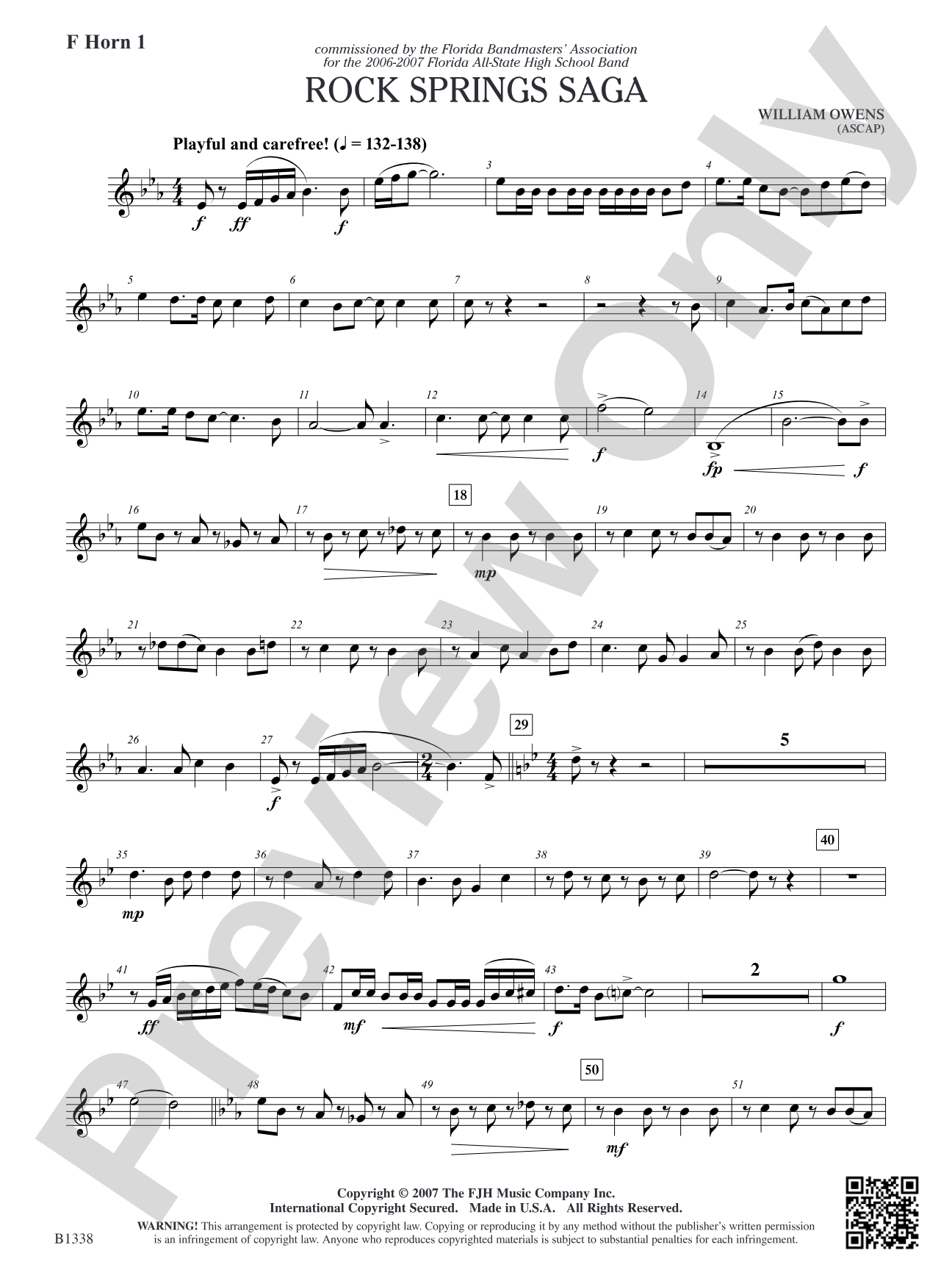 Rock Springs Saga: F Horn 1