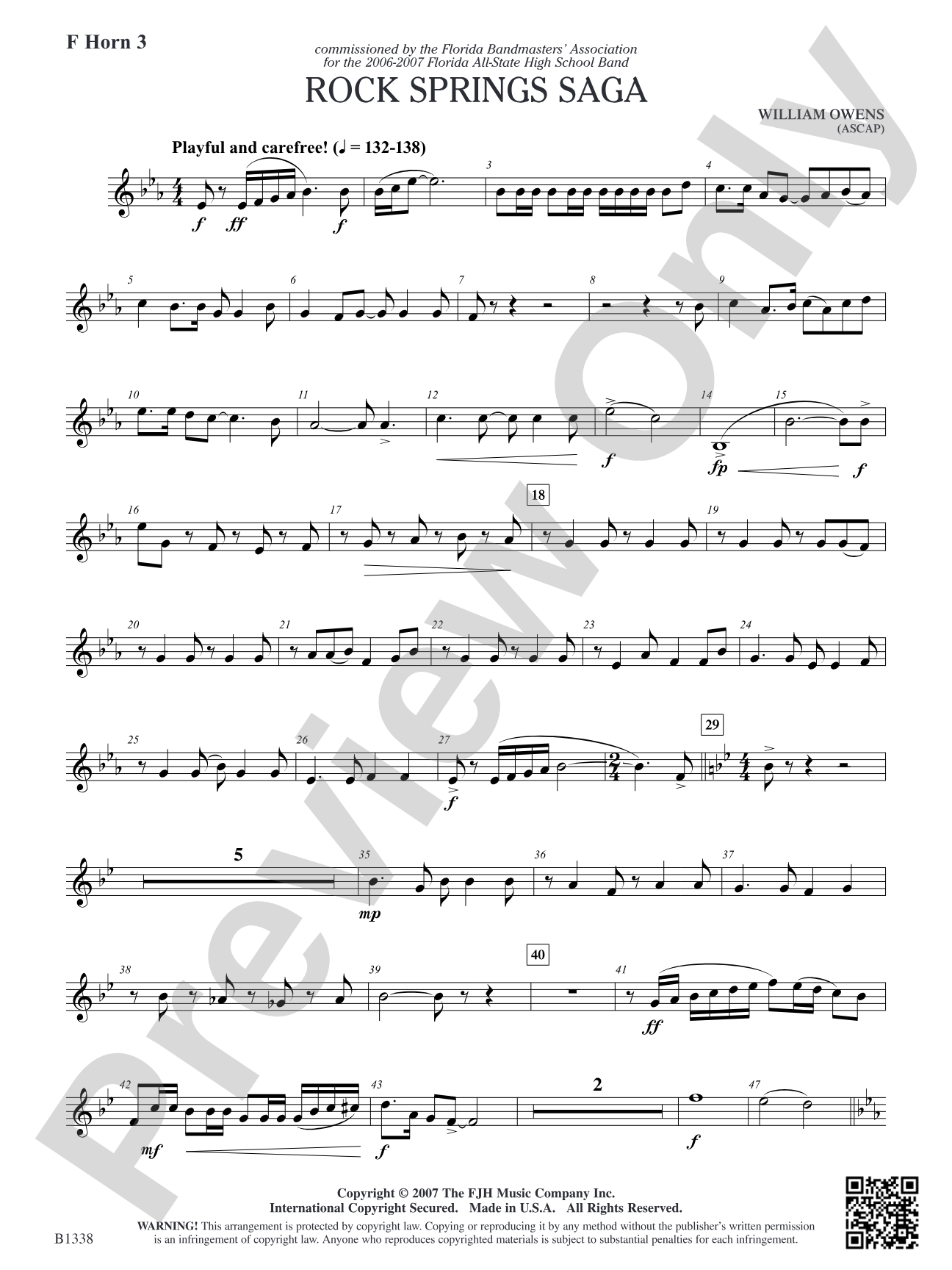 Rock Springs Saga: F Horn 3