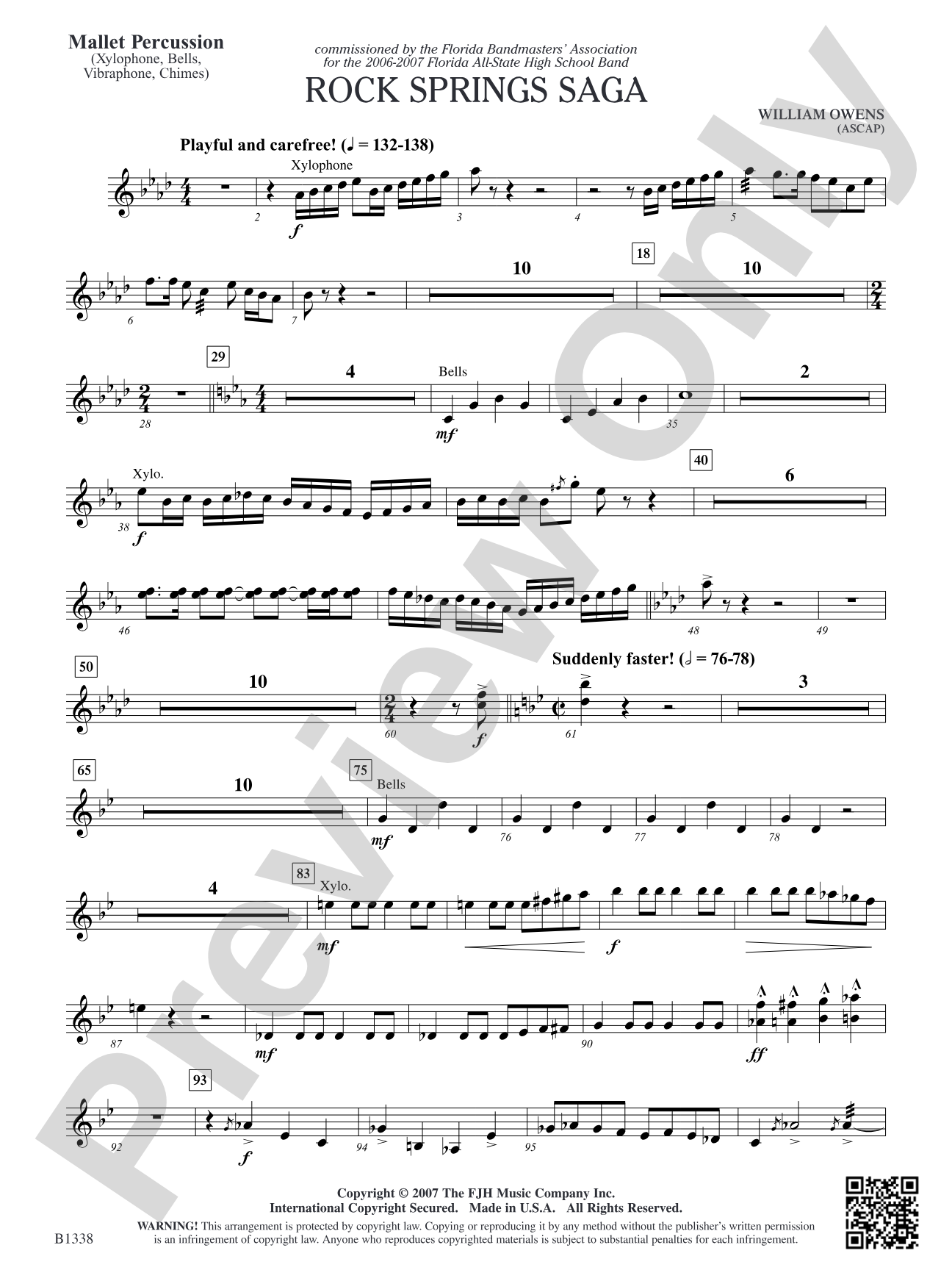 Rock Springs Saga: Mallet Percussion