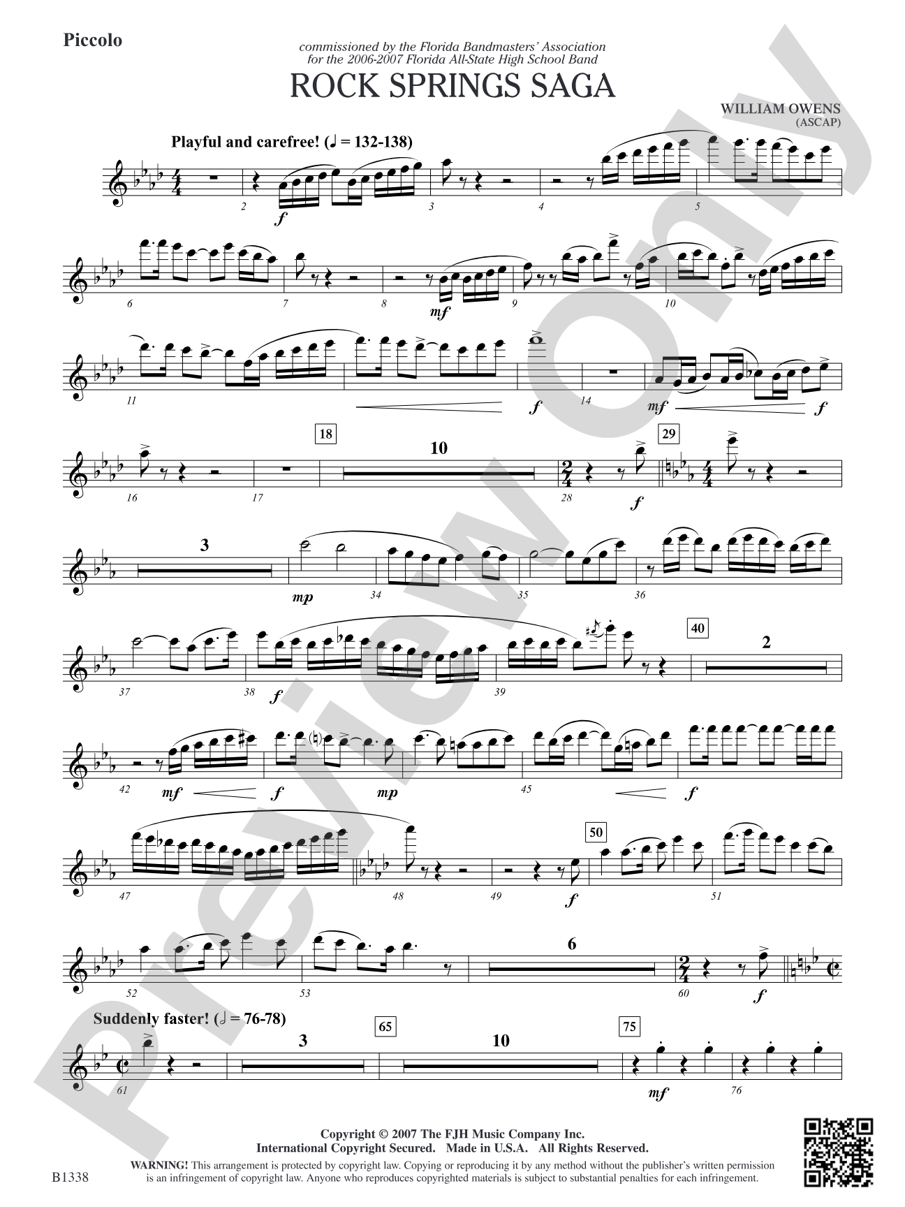 Rock Springs Saga: Piccolo