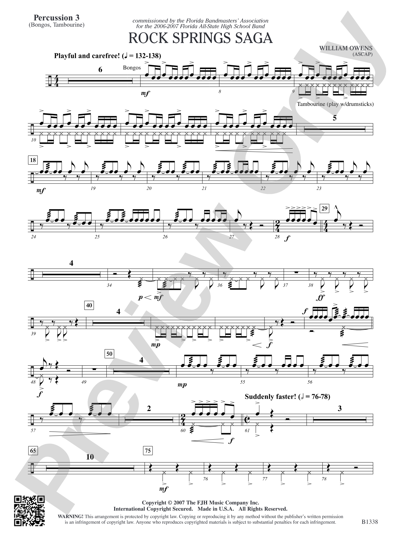 Rock Springs Saga: Percussion 3