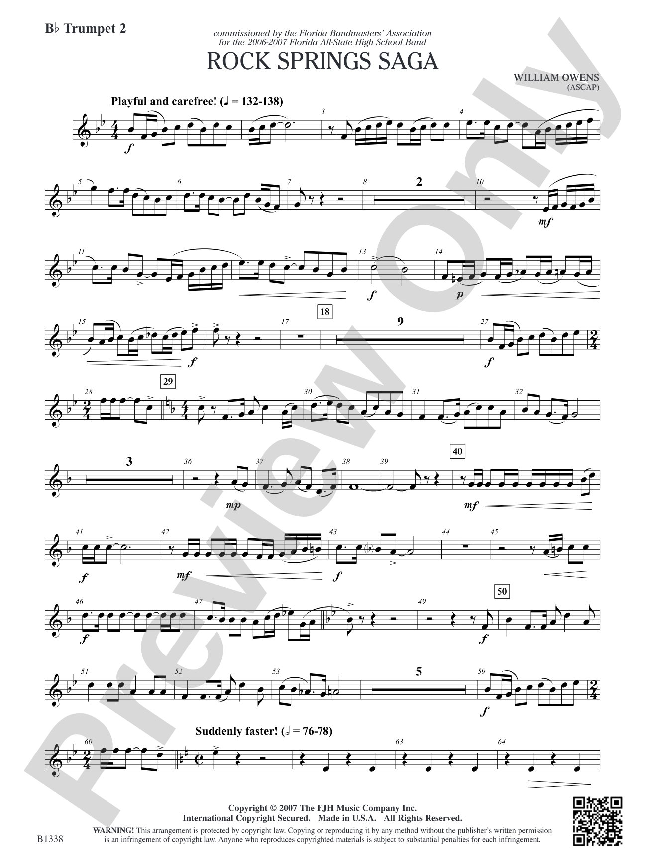 Rock Springs Saga: B-flat Trumpet 2