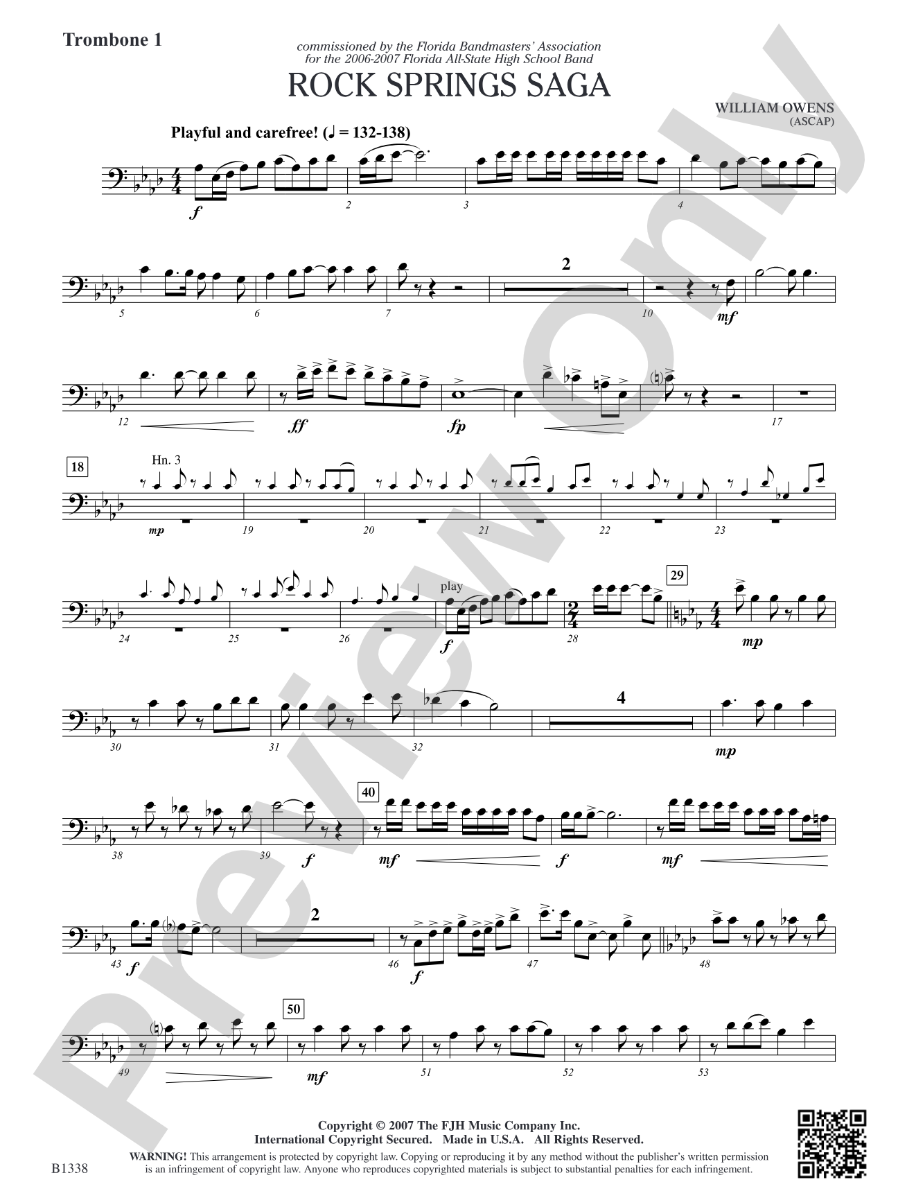 Rock Springs Saga: Trombone 1