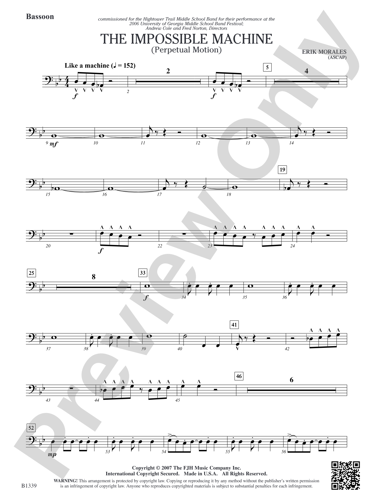 The Impossible Machine (Perpetual Motion): Bassoon