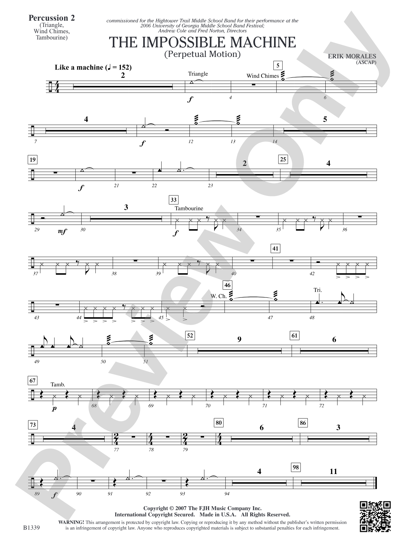 The Impossible Machine (Perpetual Motion): Percussion 2