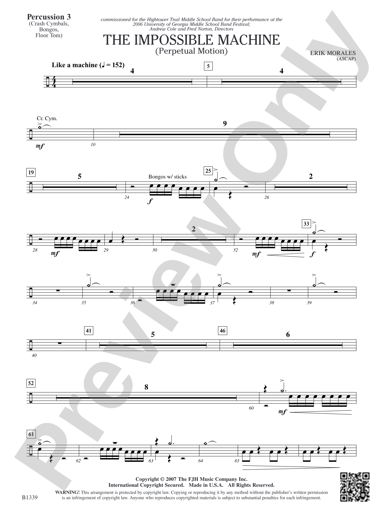 The Impossible Machine (Perpetual Motion): Percussion 3