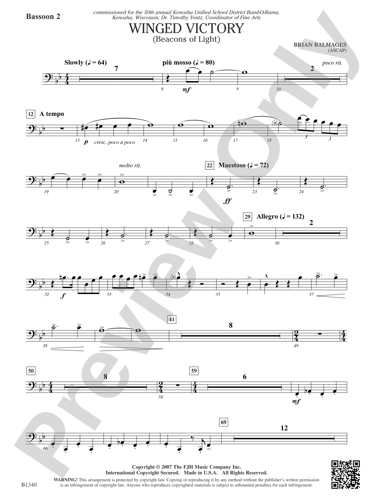 Winged Victory (Beacons of Light): Bassoon 2