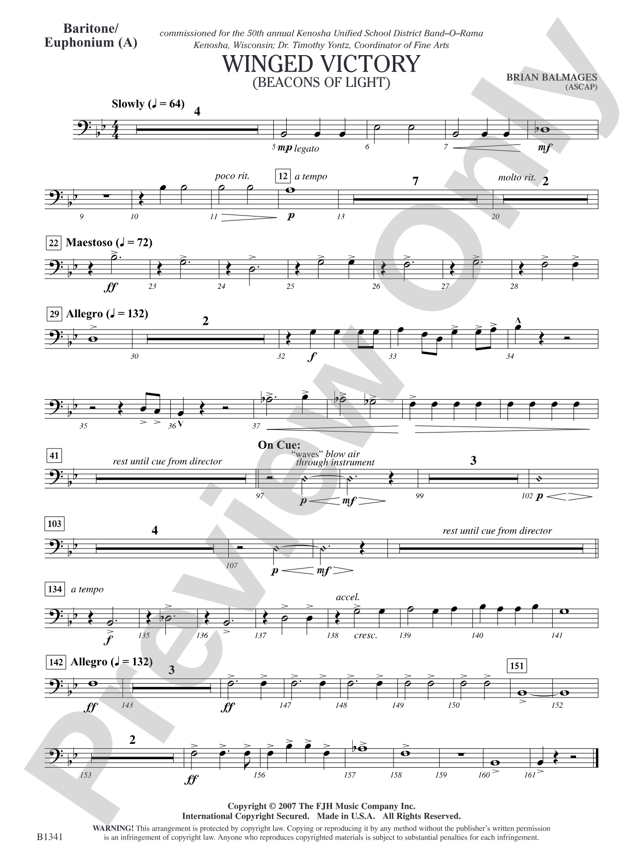 Winged Victory - Elementary Supplemental (A) (Beacons of Light): Baritone/Euphonium