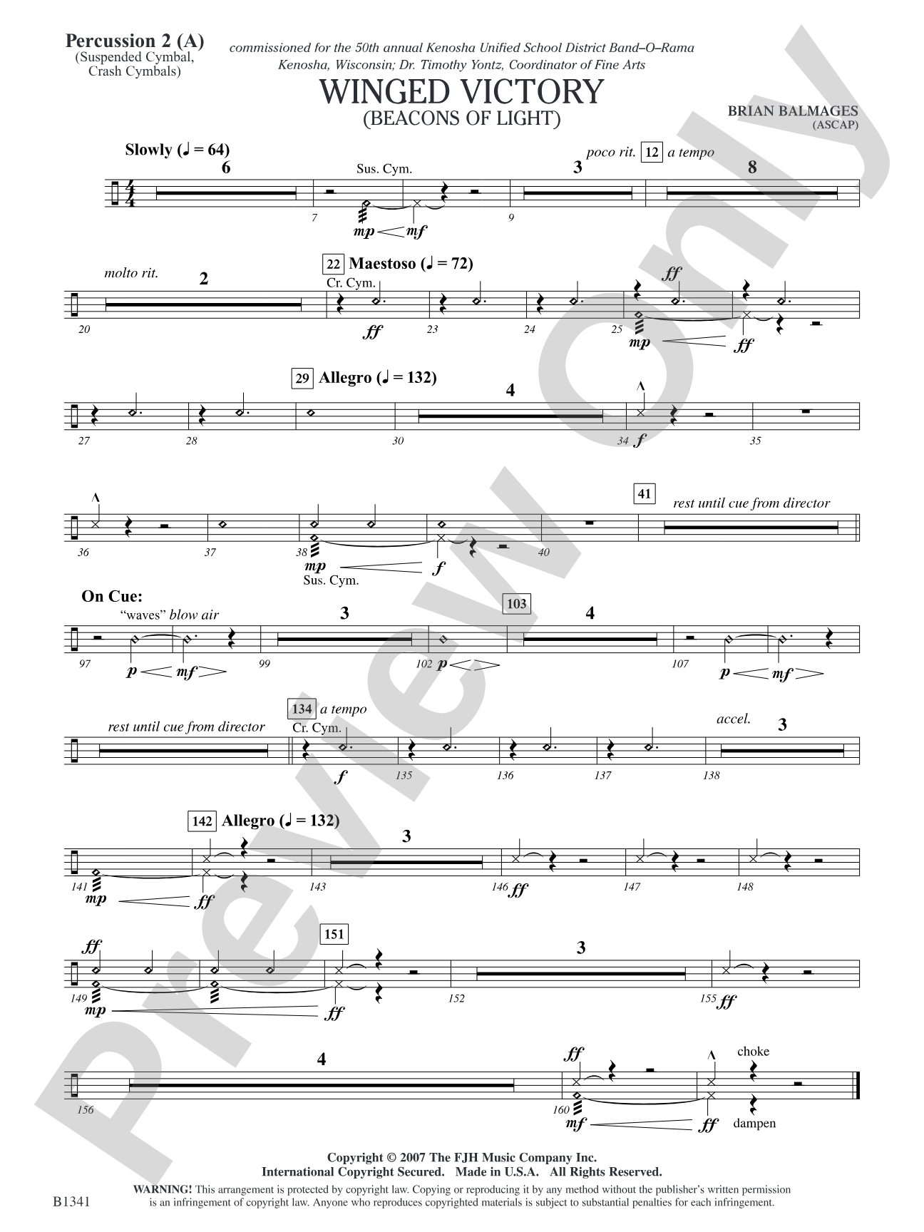 Winged Victory - Elementary Supplemental (A) (Beacons of Light): Percussion 2