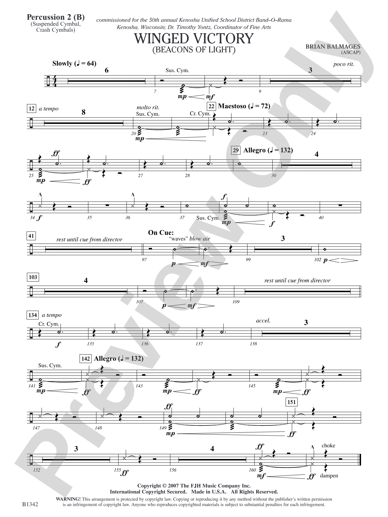 Winged Victory - Intermediate Supplemental Set (B) (Beacons of Light): Percussion 2