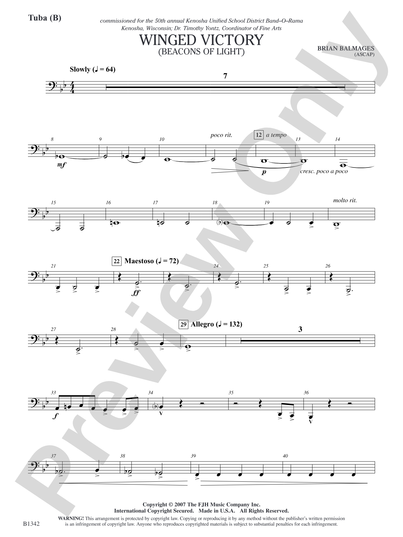 Winged Victory - Intermediate Supplemental Set (B) (Beacons of Light): Tuba
