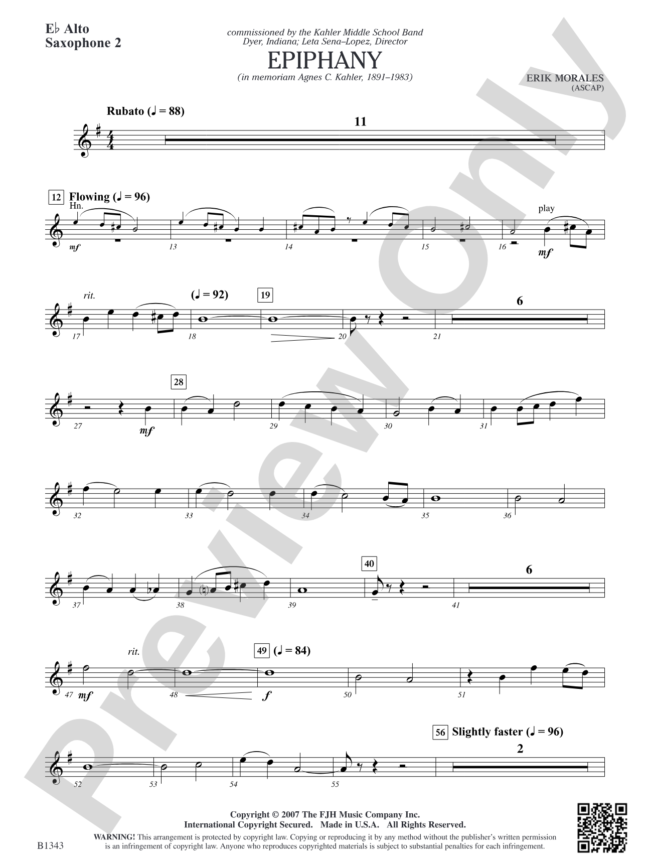 Epiphany: E-flat Alto Saxophone 2