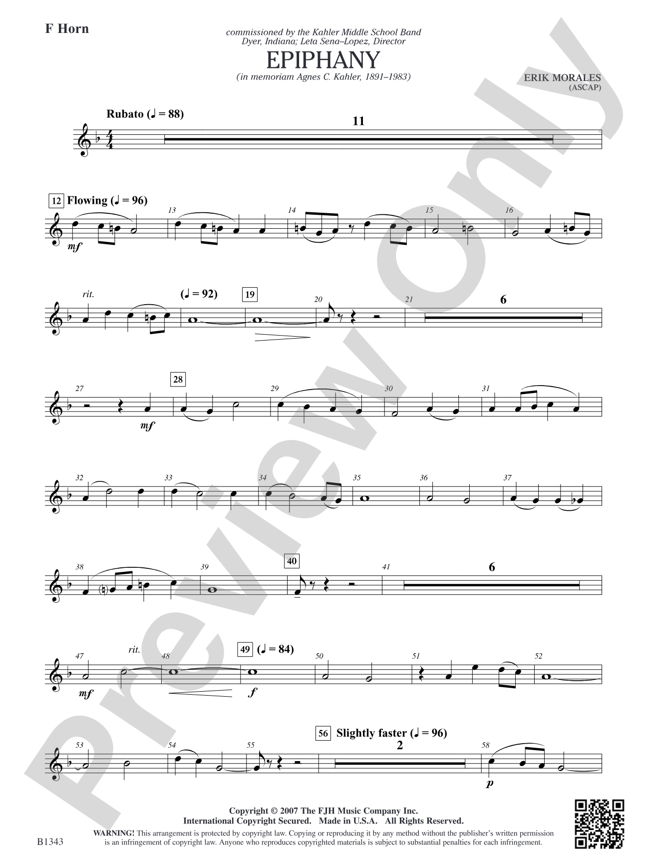 Epiphany: F Horn