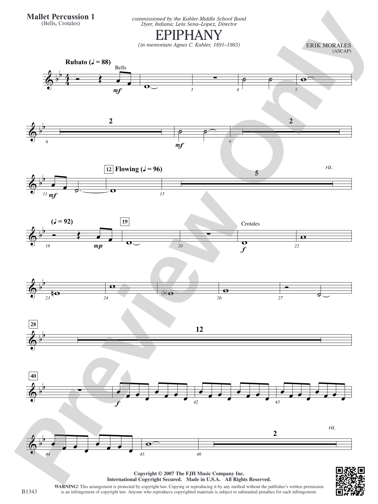 Epiphany: Mallet Percussion 1