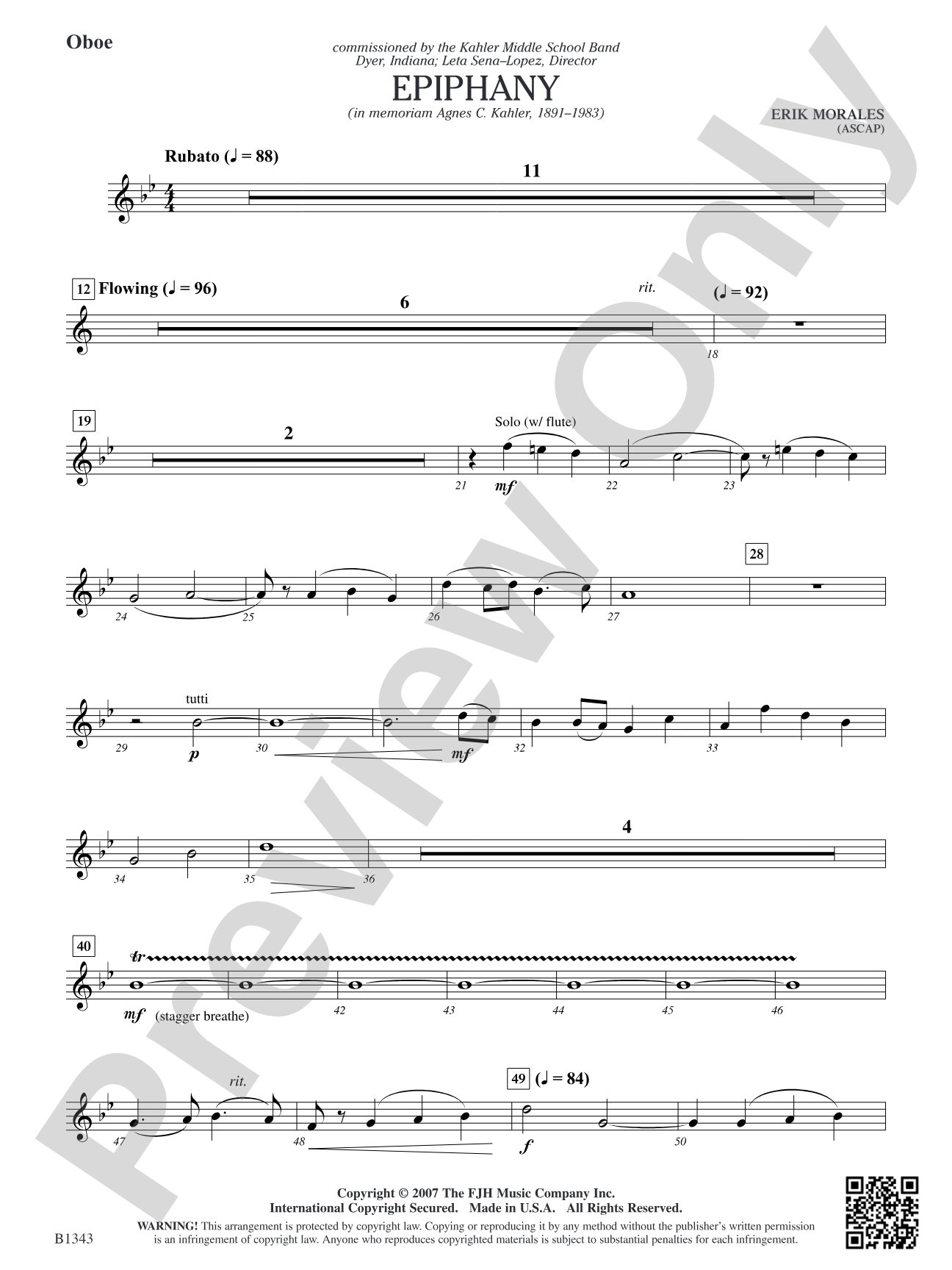 Epiphany: Oboe