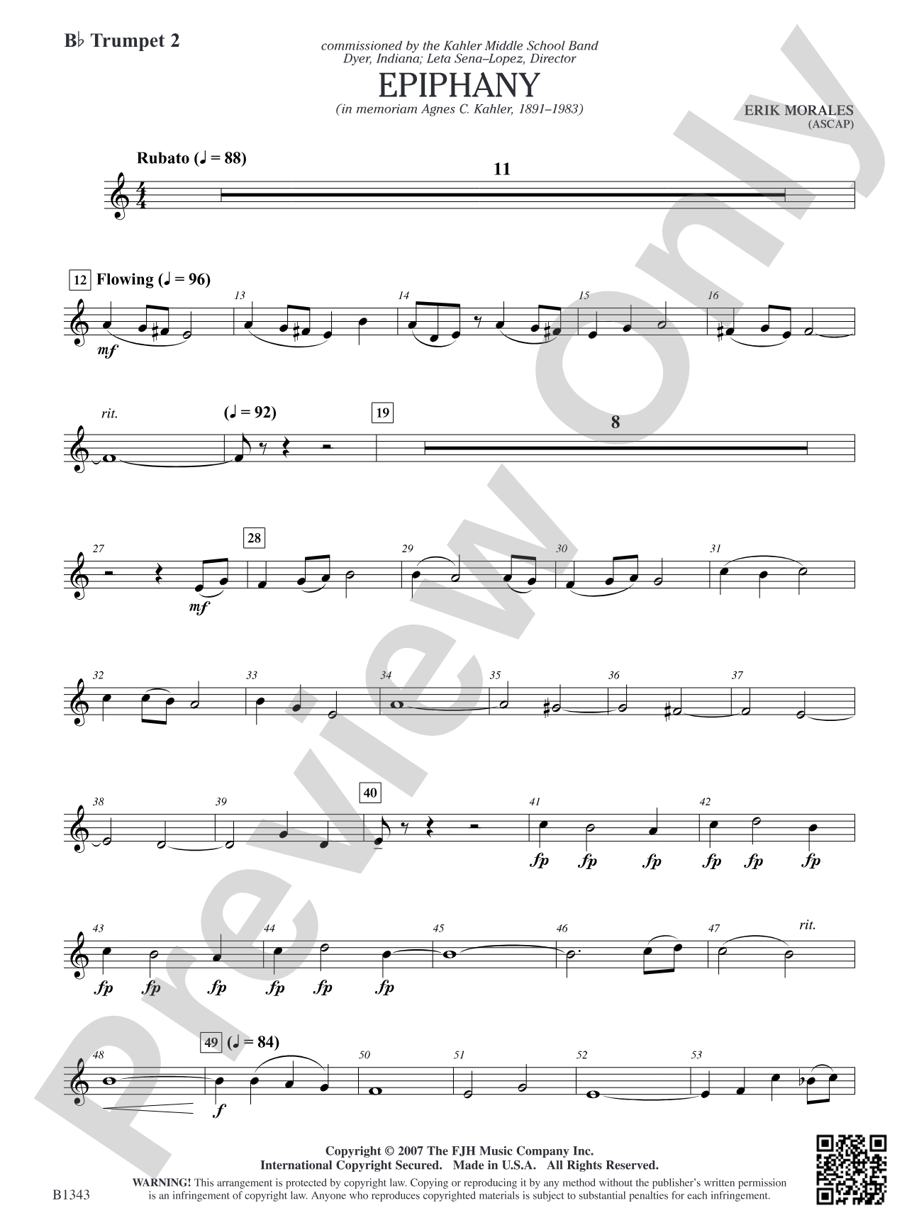 Epiphany: B-flat Trumpet 2