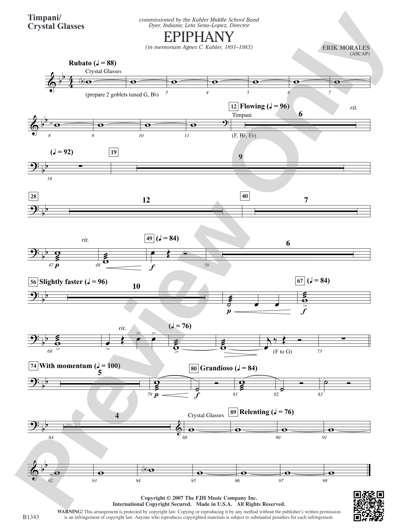 Epiphany: Timpani/Crystal Glasses