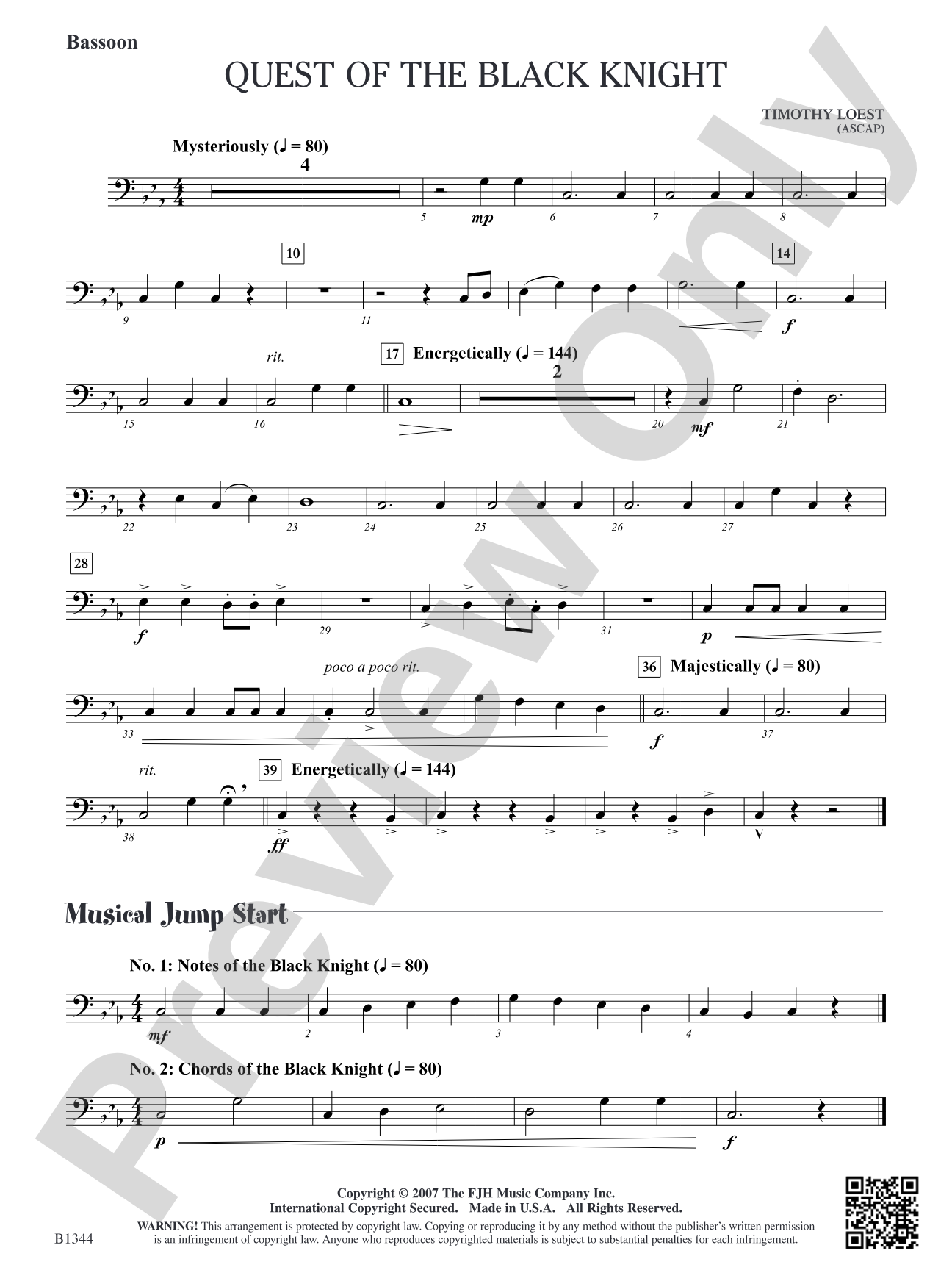 Quest of the Black Knight: Bassoon