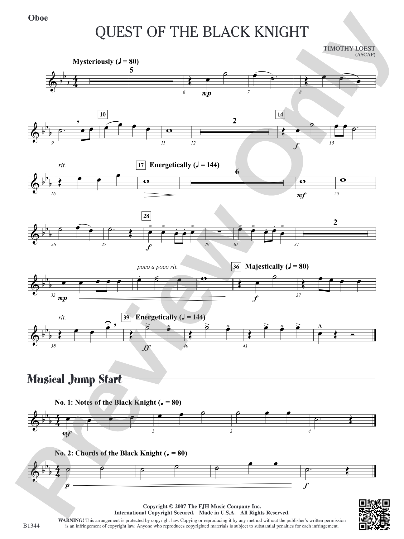 Quest of the Black Knight: Oboe