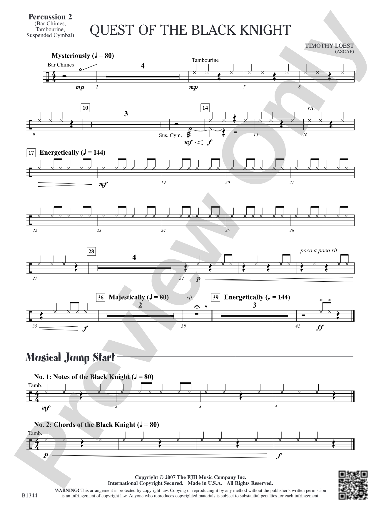Quest of the Black Knight: Percussion 2