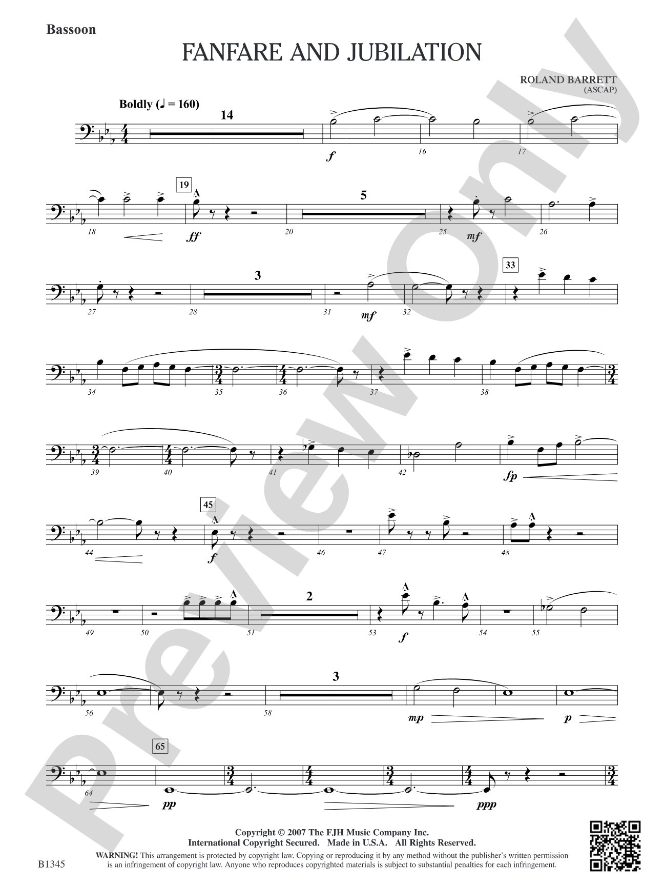 Fanfare and Jubilation: Bassoon
