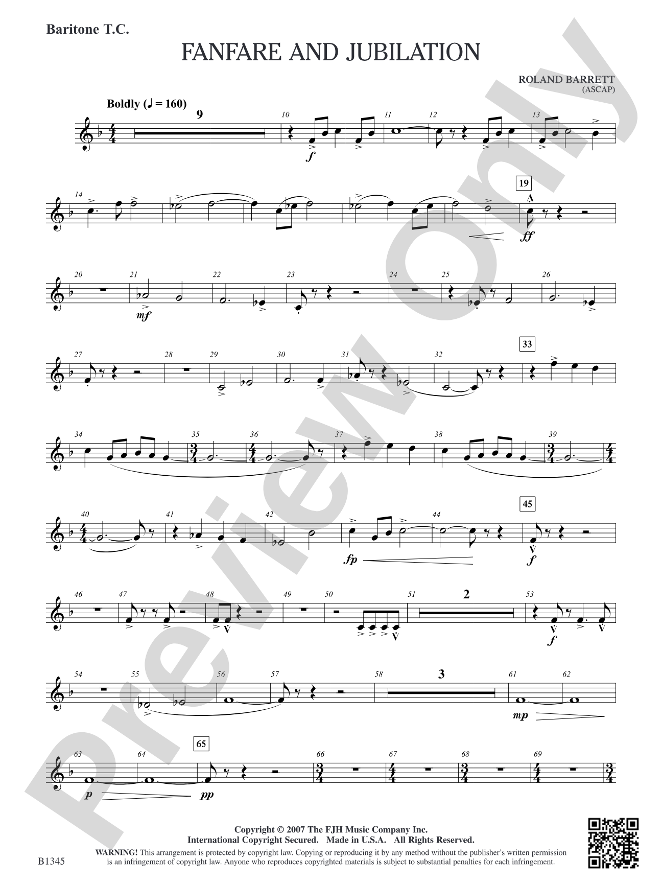 Fanfare and Jubilation: Baritone T.C.
