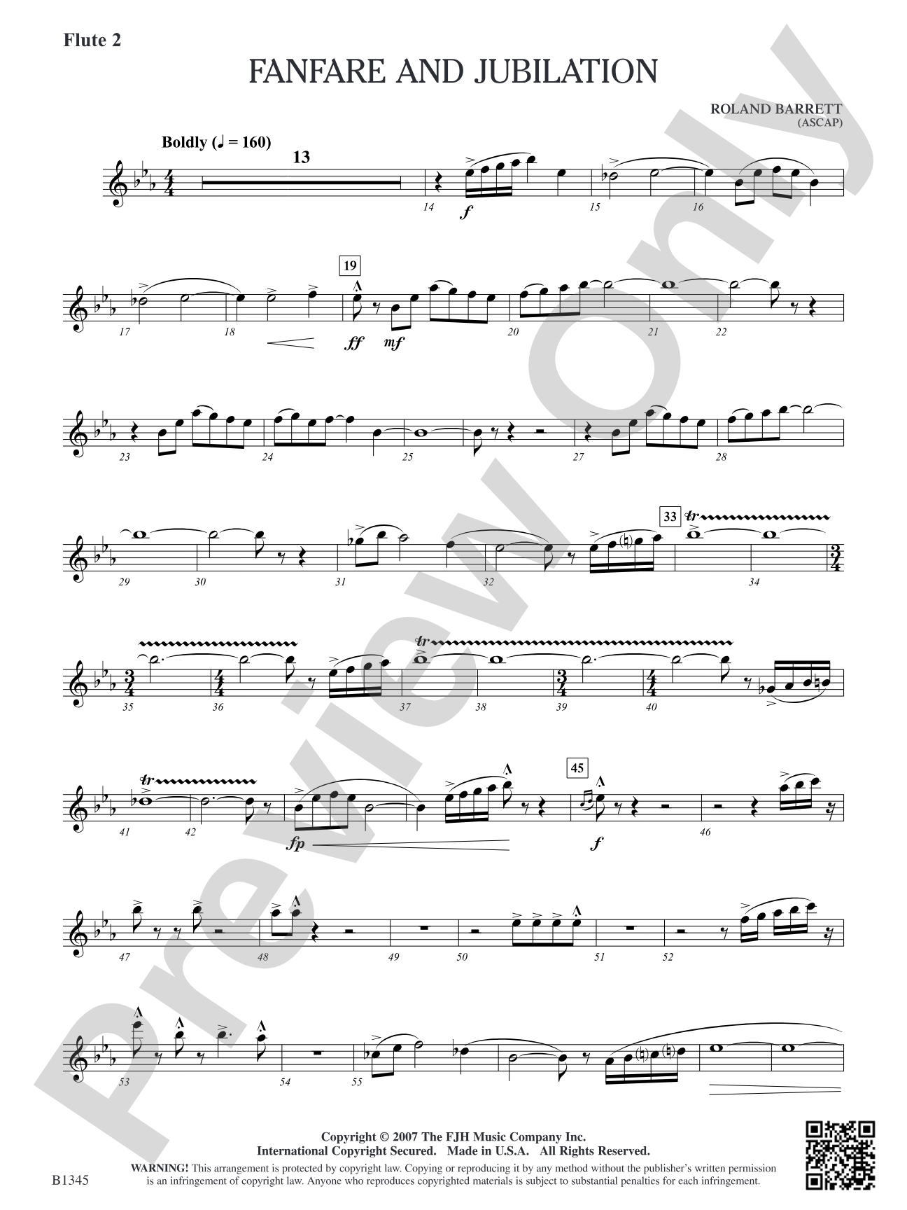 Fanfare and Jubilation: Flute 2