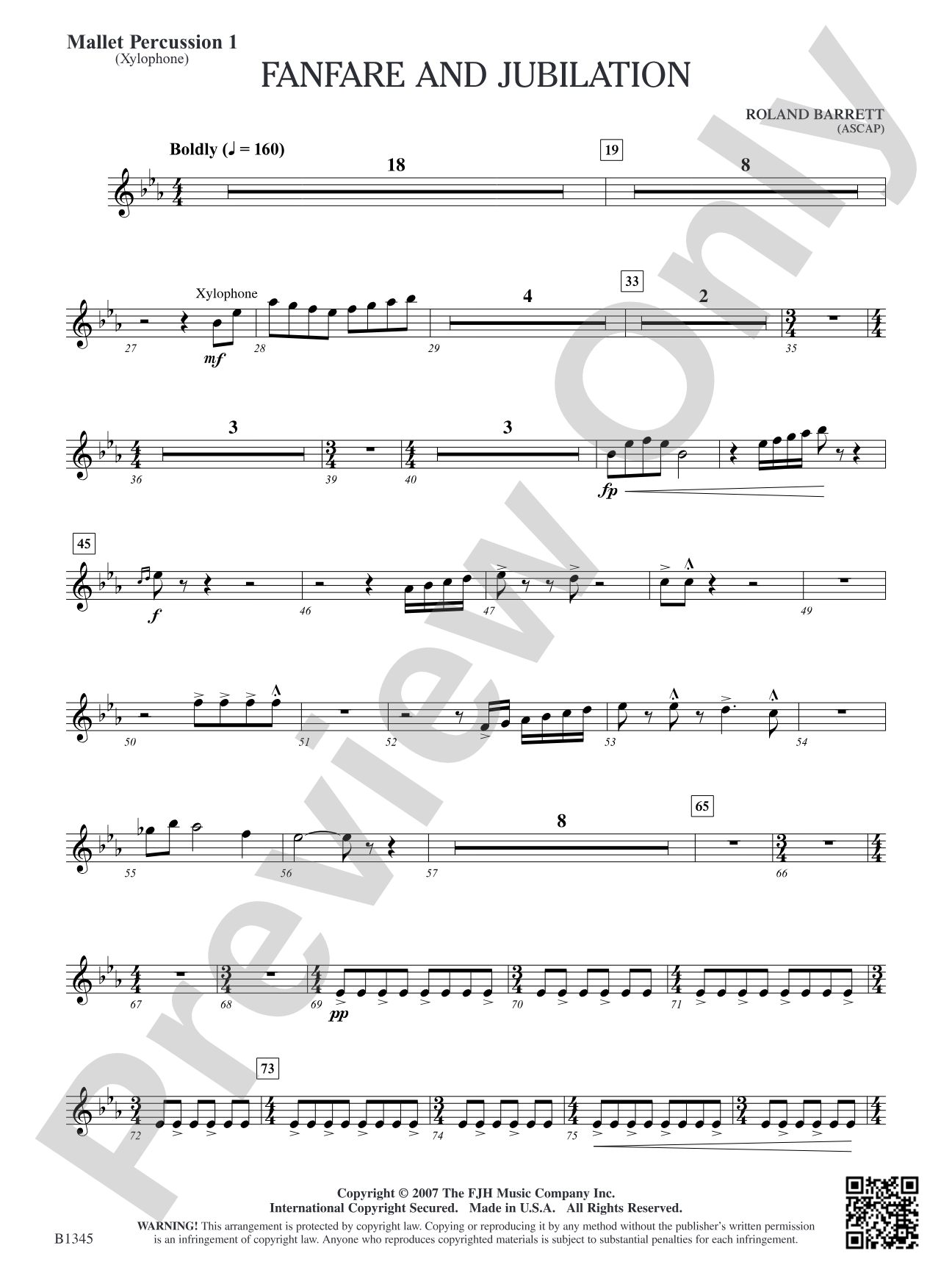 Fanfare and Jubilation: Mallet Percussion 1