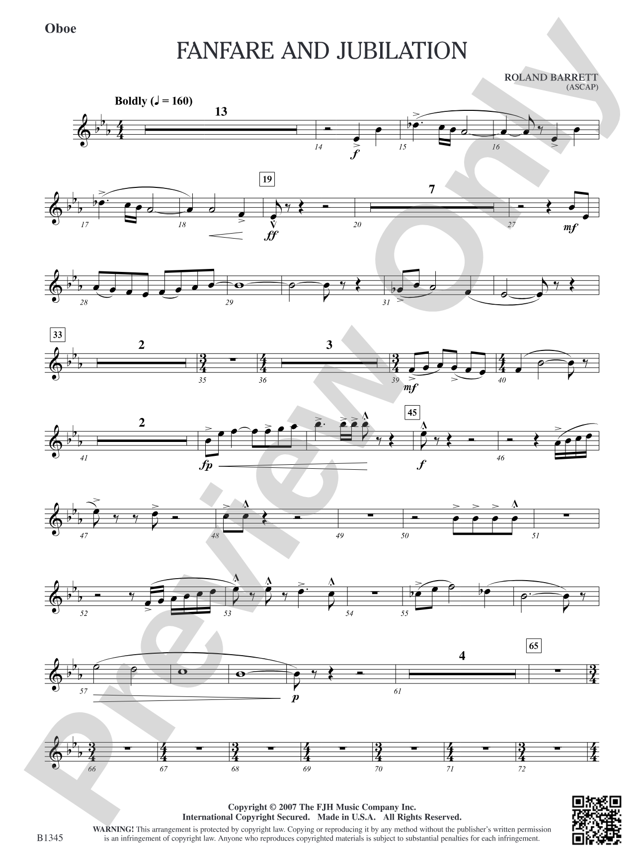 Fanfare and Jubilation: Oboe