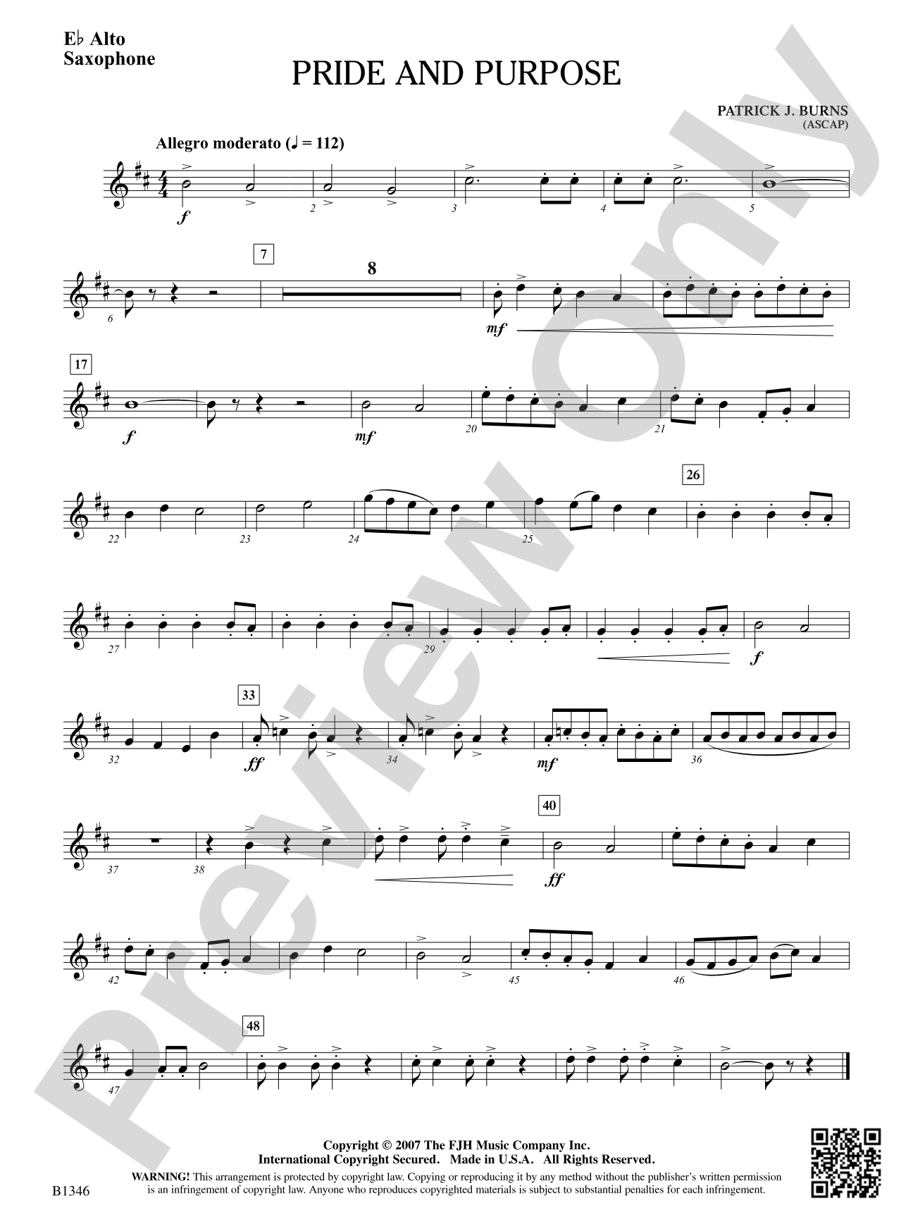 Pride and Purpose: E-flat Alto Saxophone
