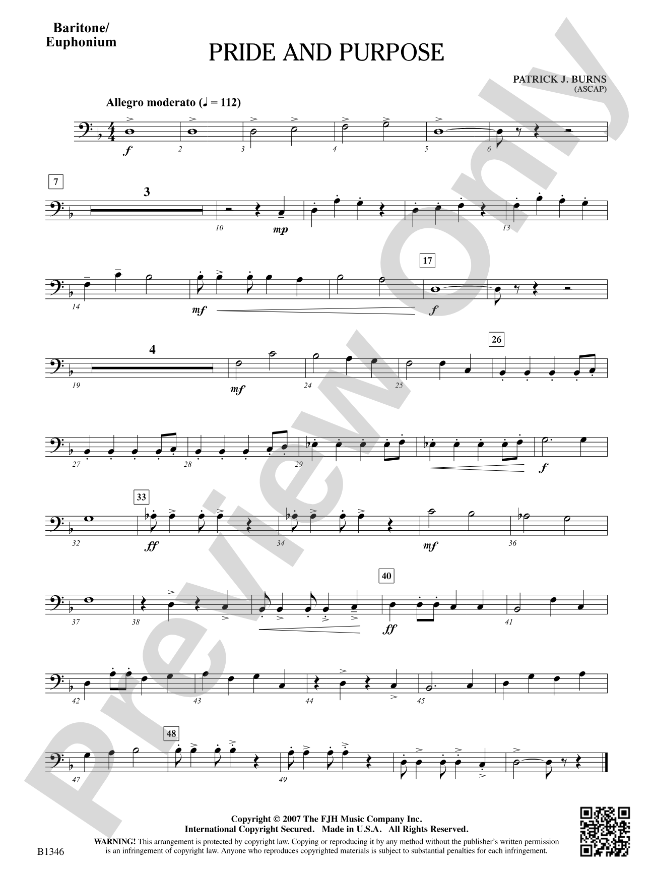 Pride and Purpose: Baritone/Euphonium