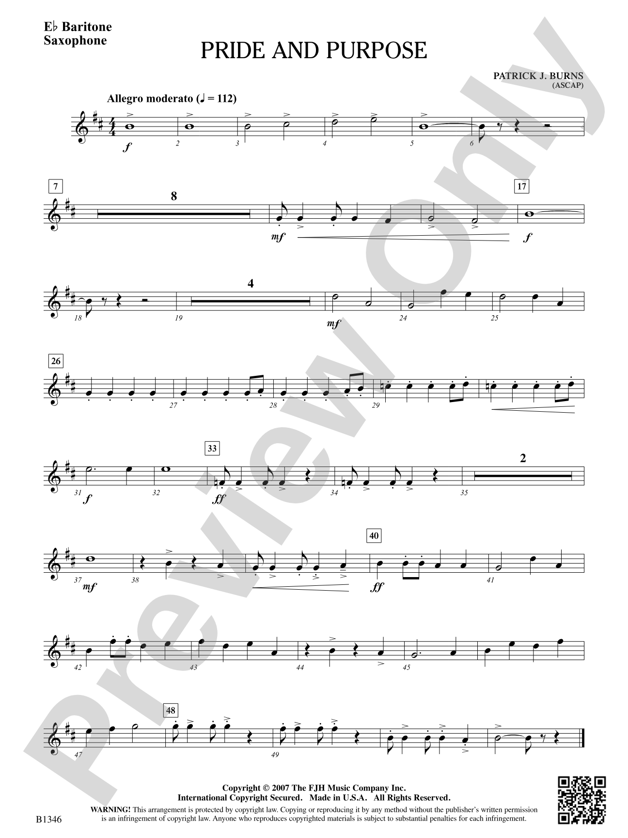 Pride and Purpose: E-flat Baritone Saxophone