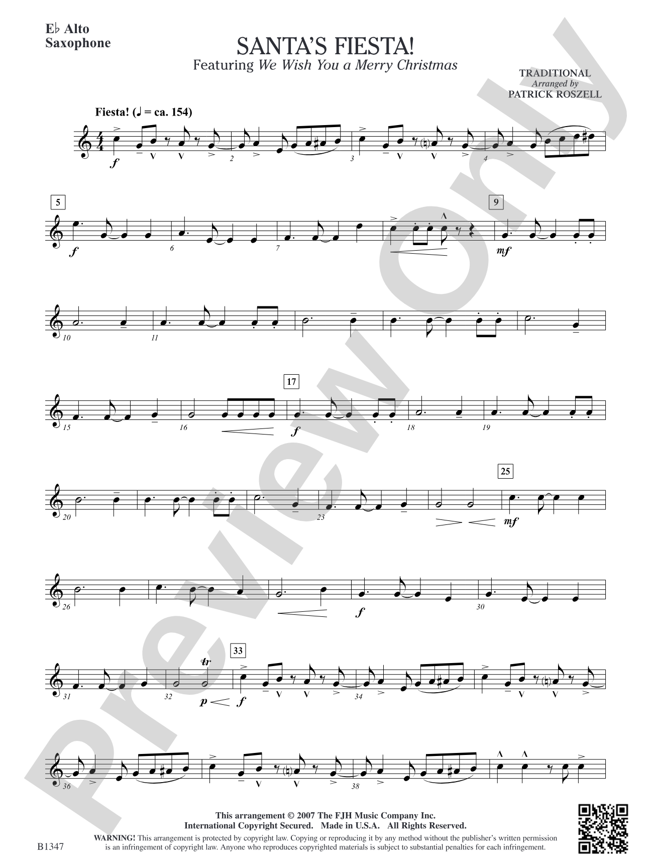 Santa's Fiesta!: E-flat Alto Saxophone