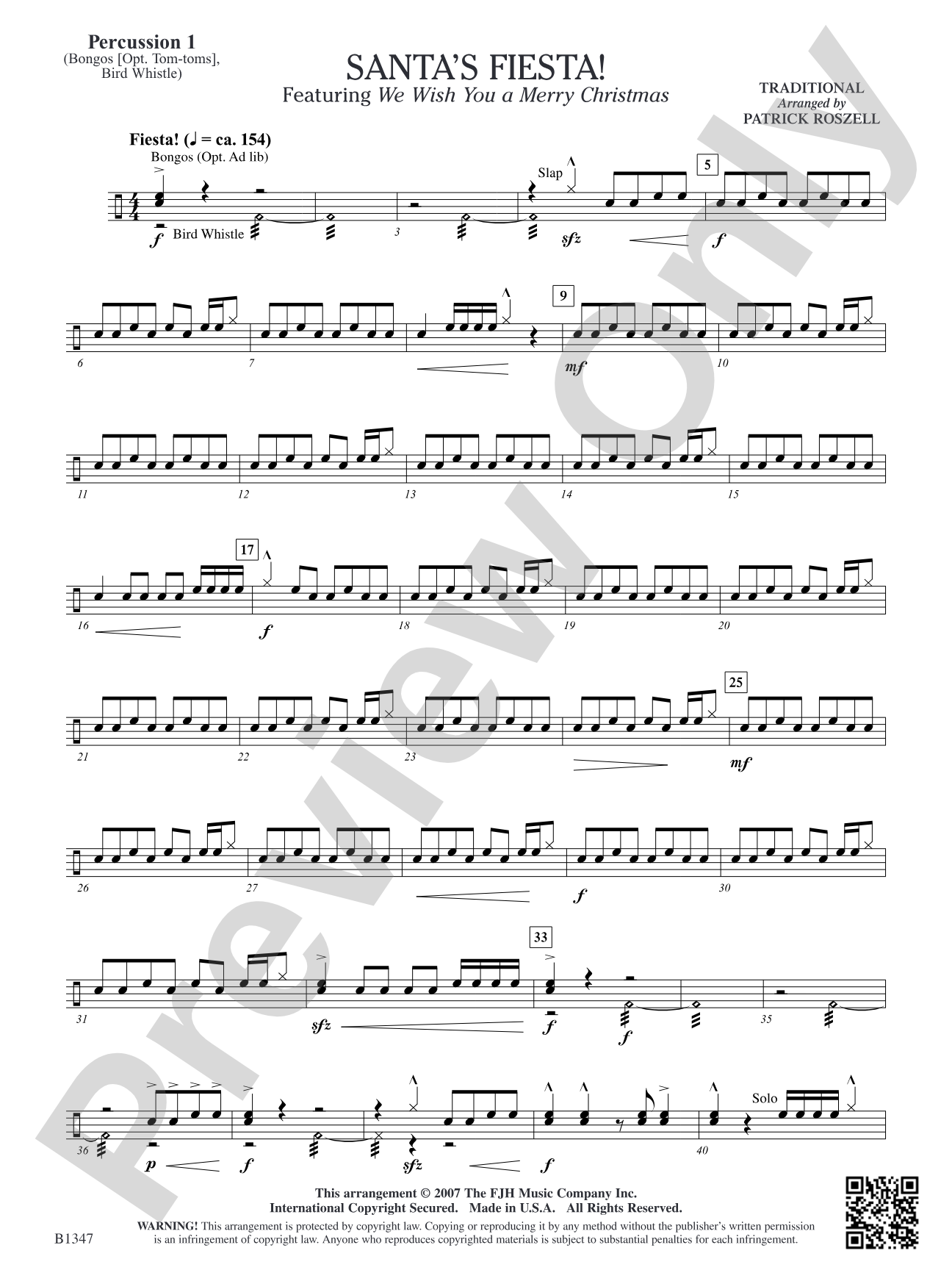 Santa's Fiesta!: Percussion 1