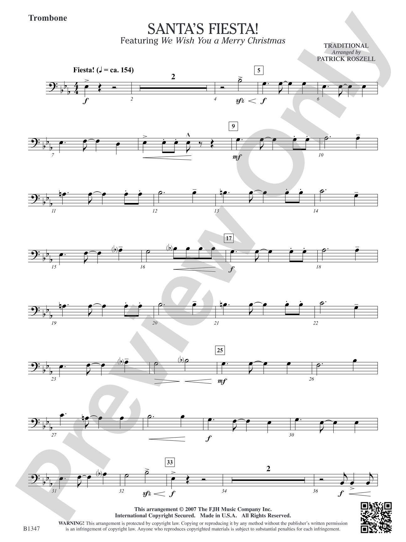 Santa's Fiesta!: Trombone