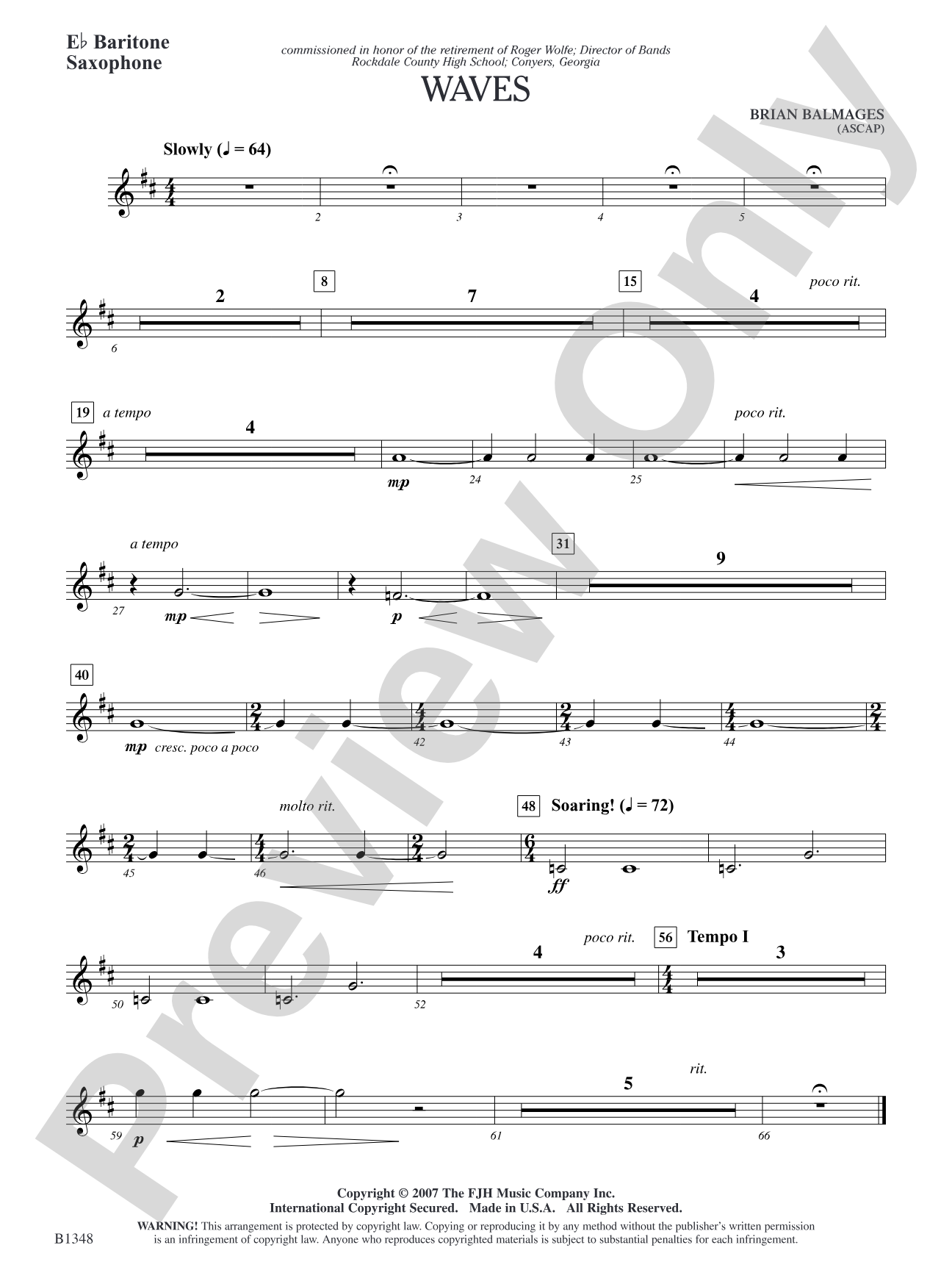 Waves: E-flat Baritone Saxophone
