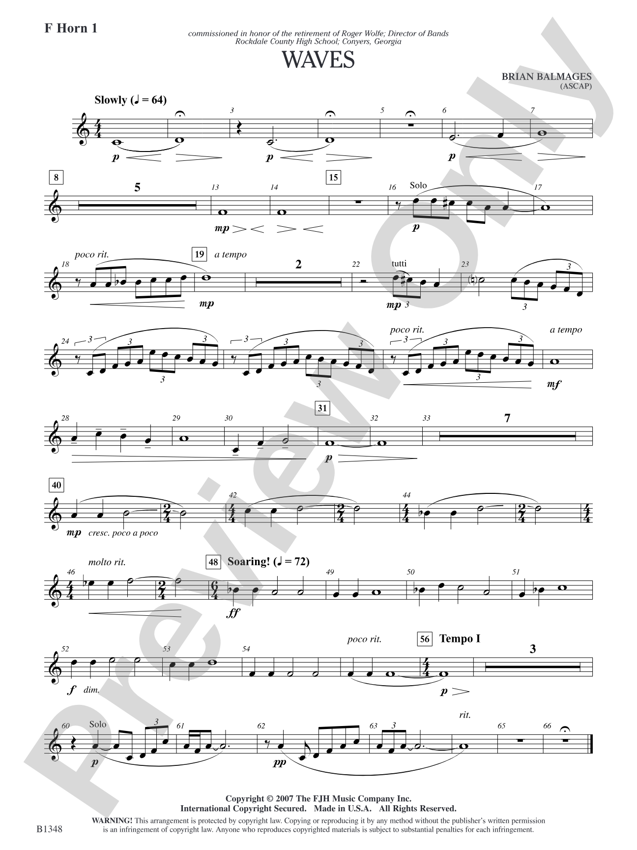 Waves: F Horn 1