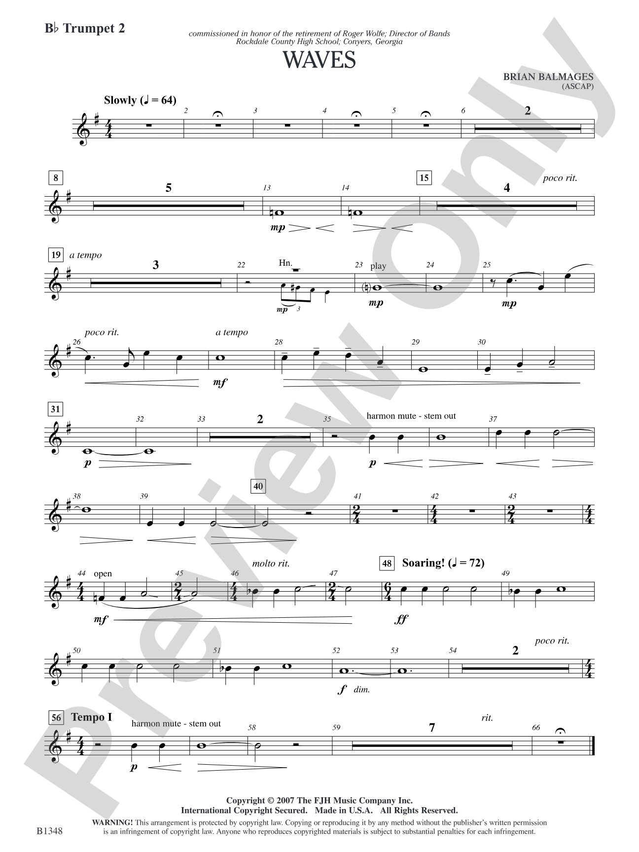 Waves: B-flat Trumpet 2
