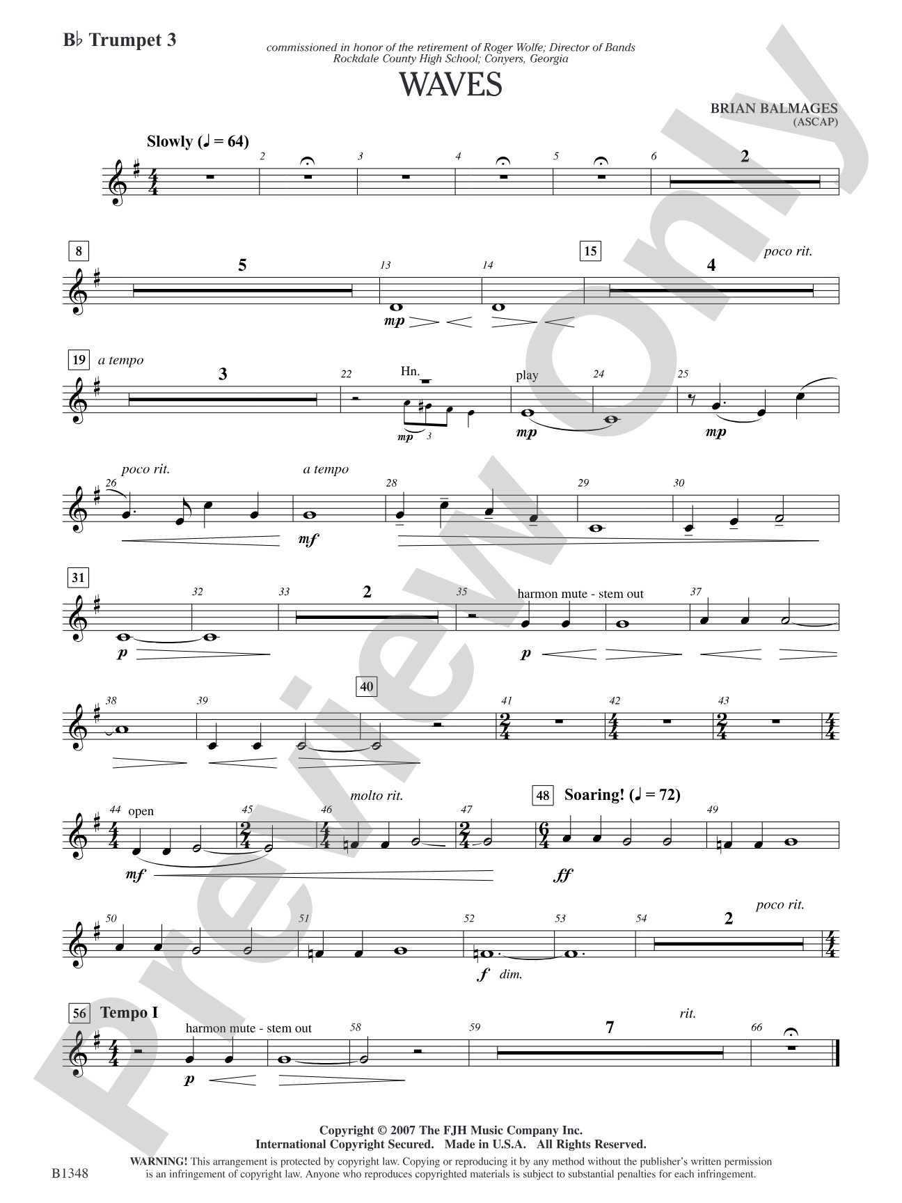 Waves: B-flat Trumpet 3